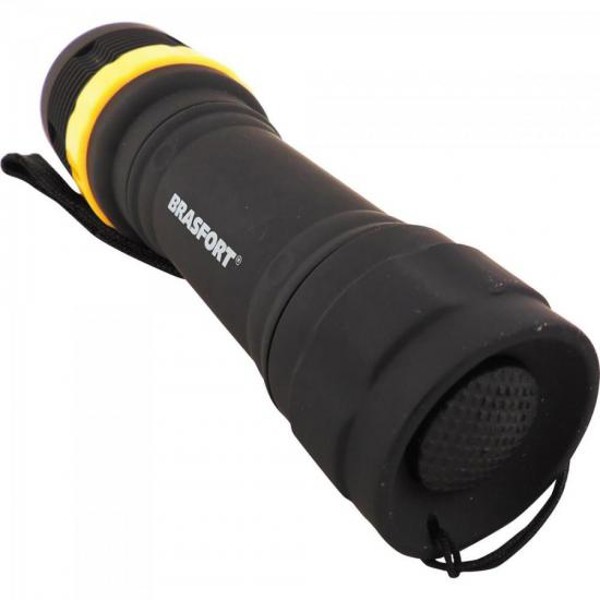Lanterna LED Mini ABS C/ Zoom Preto BRASFORT