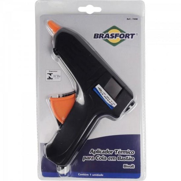 Pistola de Cola 24W Bivolt Preto BRASFORT