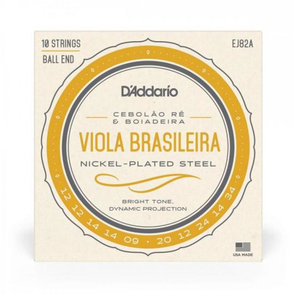 Encordoamento Viola Brasileira Cebolão RE/Boiadeira EJ82A D Addario