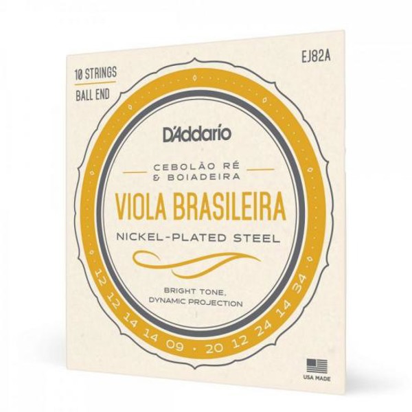 Encordoamento Viola Brasileira Cebolão RE/Boiadeira EJ82A D Addario