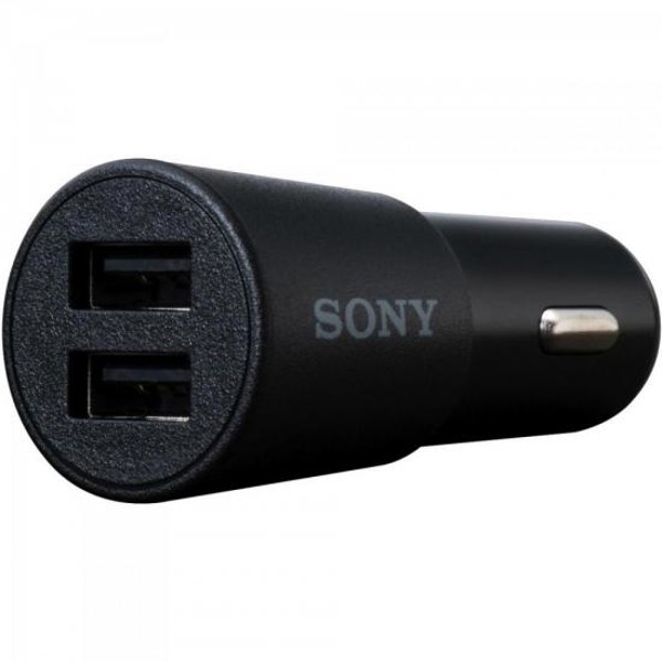 Carregador Veicular Super Rápido com 2 saídas 4.8A CP-CADM2 Preto SONY