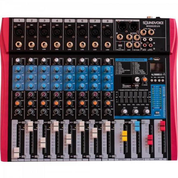 Mesa de Som Soundvoice MS802 EUX 8 Canais