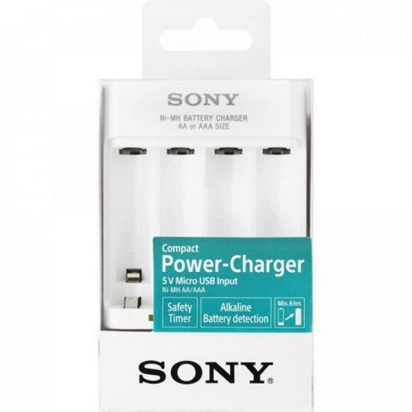 Carregador de Pilha p/4 un. USB AA/AAA BCG34HHU Sony