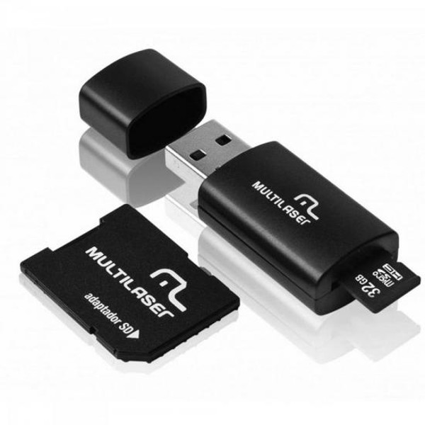 Leitor Multilaser USB Com Cartão SD 32GB