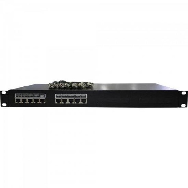 Rack Organizador para CFTV Multi 19" 8 Canais RJ45 Preto MAX ELETRON