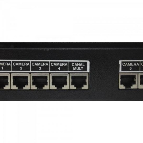 Rack Organizador para CFTV Multi 19" 8 Canais RJ45 Preto MAX ELETRON