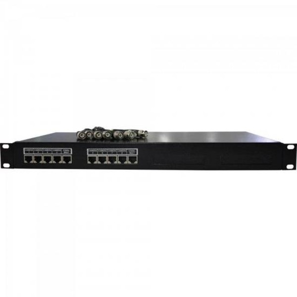 Rack Organizador para CFTV Multi 19" 8 Canais RJ45 Preto MAX ELETRON