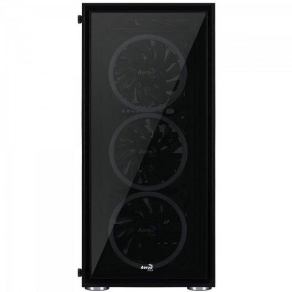 Gabinete Gamer Mid Tower Quartz Revo RGB Preto AEROCOOL