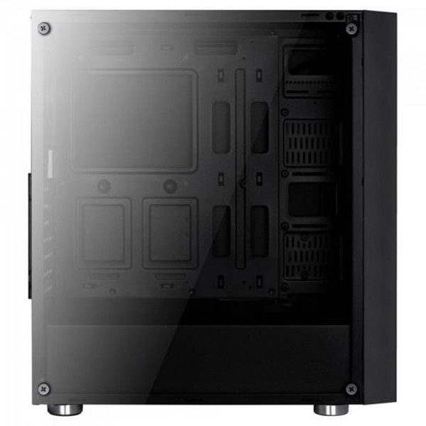 Gabinete Gamer Mid Tower Quartz Revo RGB Preto AEROCOOL