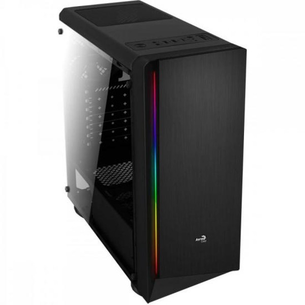 Gabinete Gamer Aerocool Rift Preto RGB Lateral Acrílico