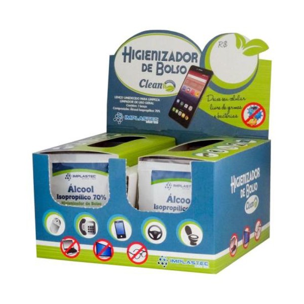 Higienizador de Bolso Clean IMPLASTEC - CX / 50