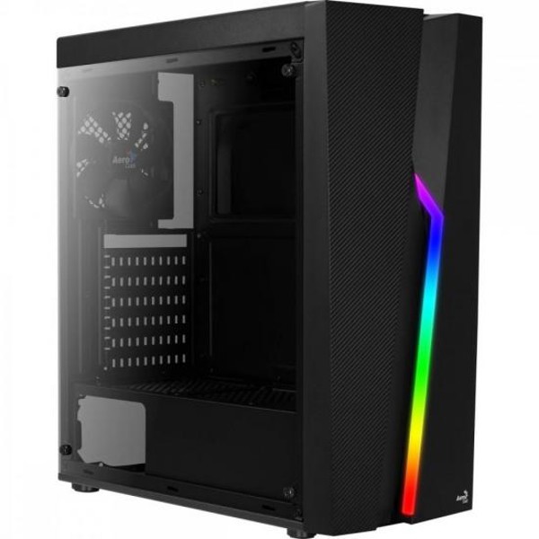Gabinete Gamer Aerocool Bolt Preto RGB Lateral Acrílico