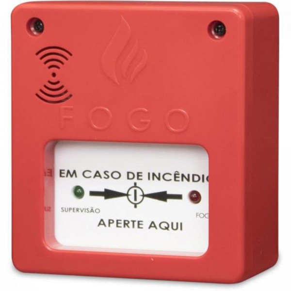 Acionador Manual com Sirene 12V/24V Convencional SEGURIMAX