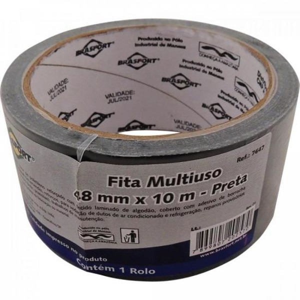 Fita Multiuso 10m x 48mm BRASFORT Preta