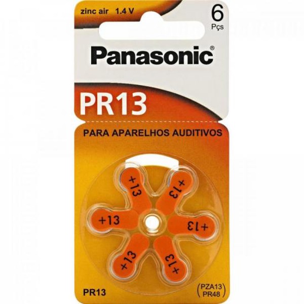 Pilha Zinco Auditiva 1,4V PR13H (C/6 Pilhas) Panasonic - CAR / 6