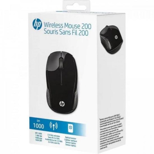 Mouse Wireless S/ Fio X200 Oman Preto HP