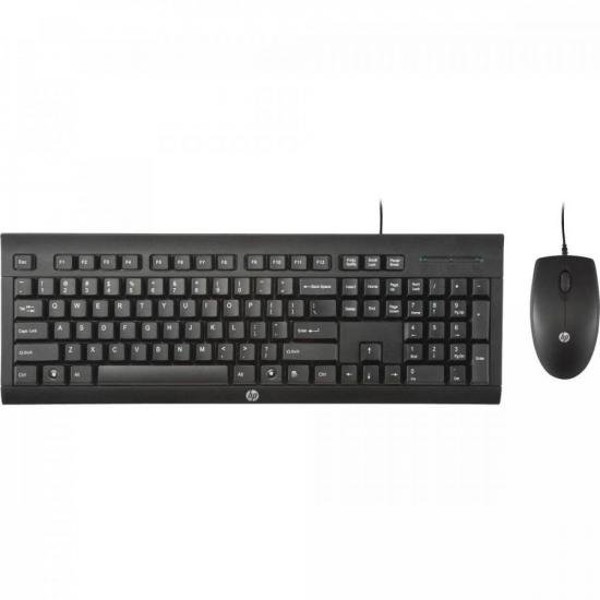 Kit Teclado + Mouse USB C2500 Preto HP