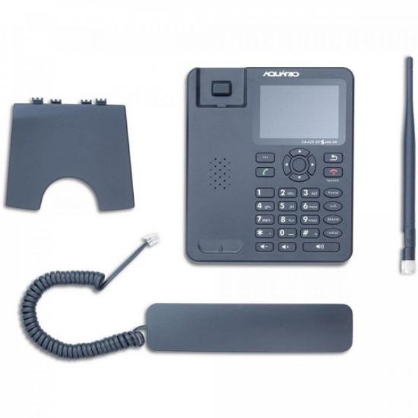 Telefone Celular Fixo 4G 2 Chip CA42S Preto Aquário