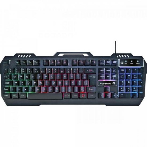 Teclado Gamer Fortrek Crusader RGB Preto