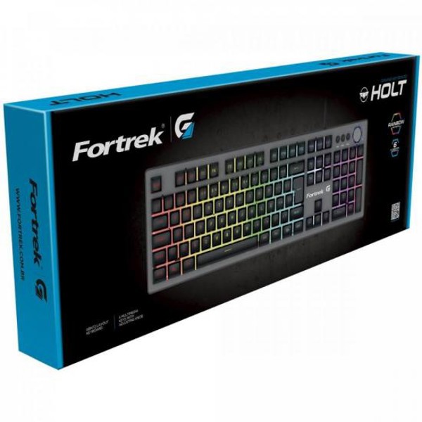 Teclado Gamer Fortrek Holt Grafite Rainbow
