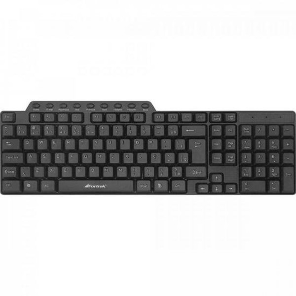 Teclado Multimídia USB ABNT2 MKF101 Preto FORTREK