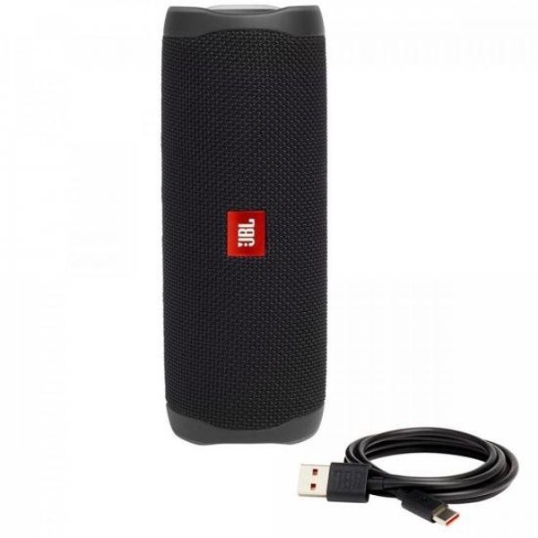 Caixa Multimídia Portátil Bluetooth FLIP 5 Preta JBL