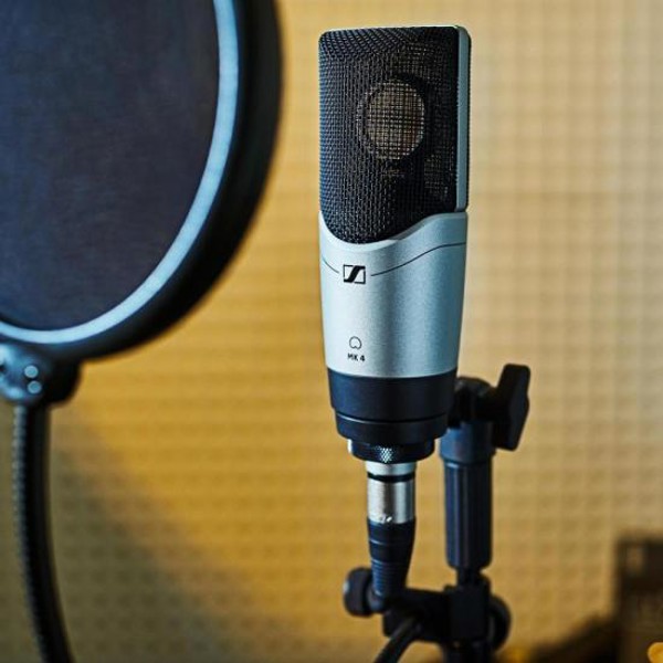 Microfone Condensador Sennheiser MK 4 Cardióide Antigo