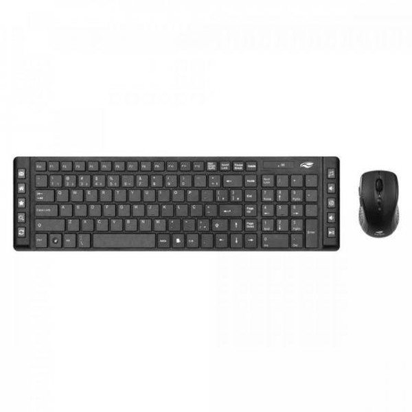 Kit Teclado e Mouse C3Tech K-W50BK Sem Fio Preto