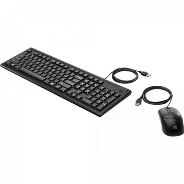 Kit Teclado + Mouse USB 160 Preto HP