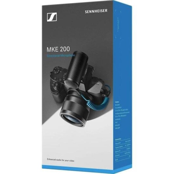 Microfone Sennheiser MKE200 Supercardioide Preto
