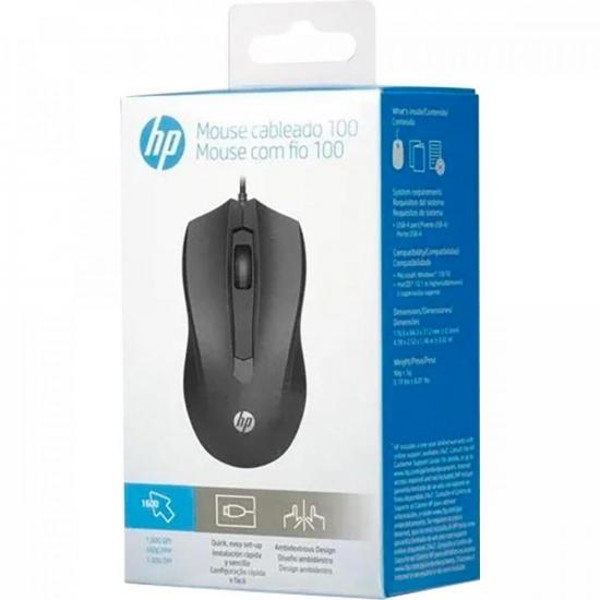 Mouse USB 1600DPI 100 Preto HP