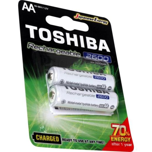 Pilha Recarregável AA 1,2v 2600mAh TNH6GAE (C/2 Pilhas) Toshiba