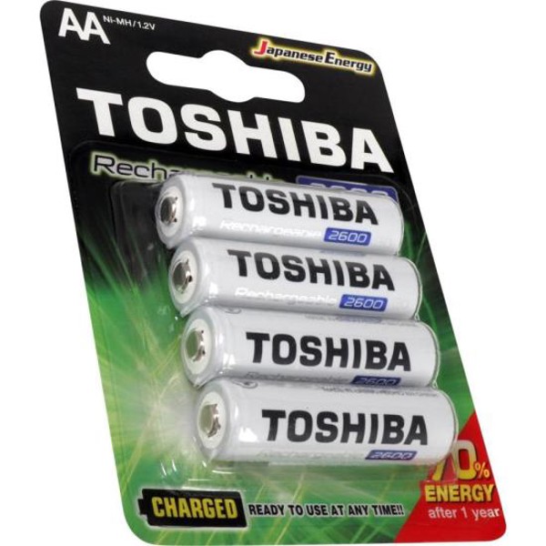 Pilha Recarregável AA 1,2v 2600mAh TNH6GAE (C/4 Pilhas) Toshiba