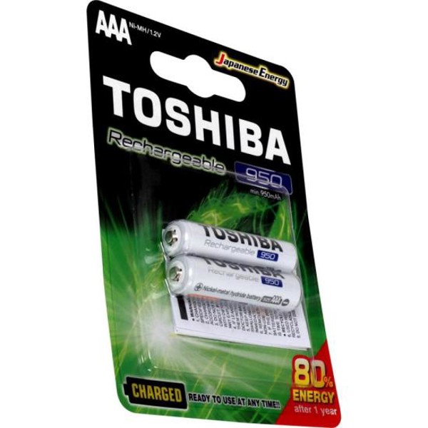 Pilha Recarregável AAA 1,2v 950mAh TNH03GAE (C/2 Pilhas) Toshiba
