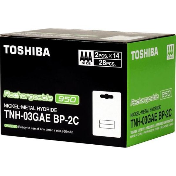 Pilha Recarregável AAA 1,2v 950mAh TNH03GAE (C/2 Pilhas) Toshiba