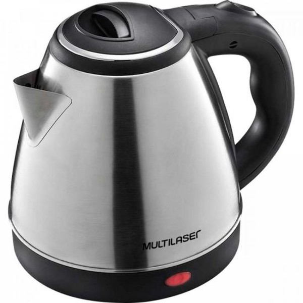 Chaleira Elétrica 1,8L Inox 1200W 127V BE007 Preta/Prata MULTILASER