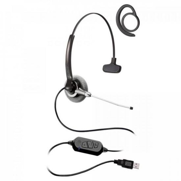 Fone Headset com Gancho Auricular Stile Top Due Compact VoIP Preto Felitron