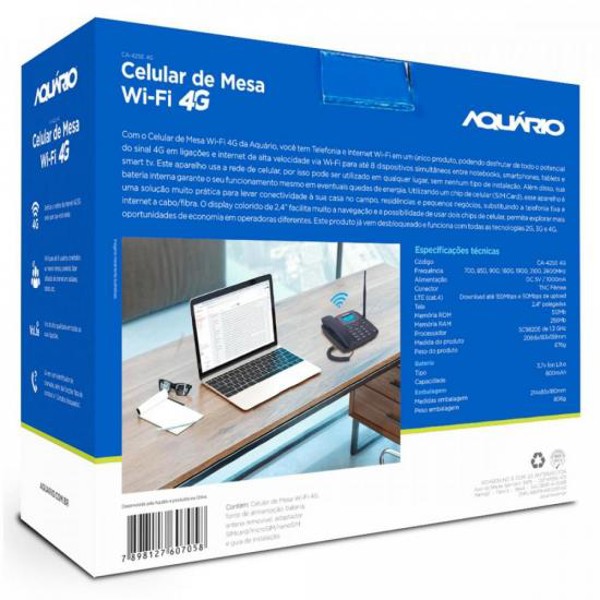 Telefone Celular de Mesa Wi-Fi 4G CA-42SE AQUÁRIO