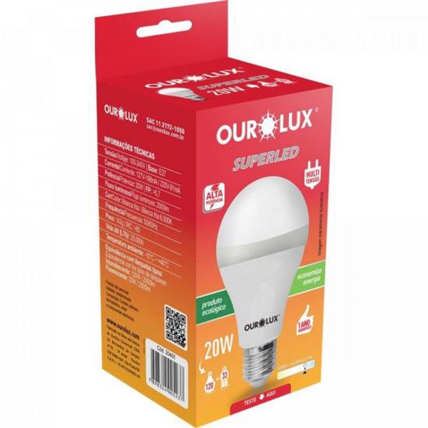 Lâmpada LED 20W Superled Bivolt Branca OUROLUX