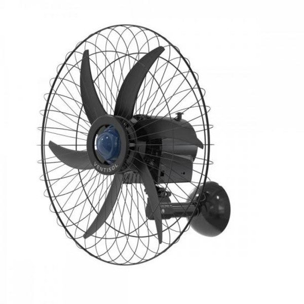Ventilador Parede 60cm Turbo 6 Pás Bivolt STEEL Preto VENTISOL