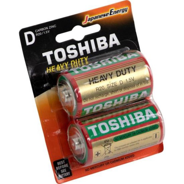 Pilha Zinco D 1,5V R20KG (C/2 Pilhas) Toshiba