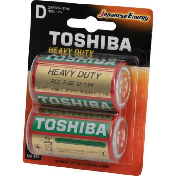 Pilha Zinco D 1,5V R20KG (C/2 Pilhas) Toshiba