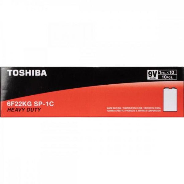 Bateria Zinco 9V 6F22KG (C/10 Baterias) Toshiba - CXF / 10