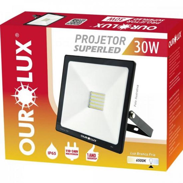Refletor Projetor LED 30W Bivolt SLIM OUROLUX