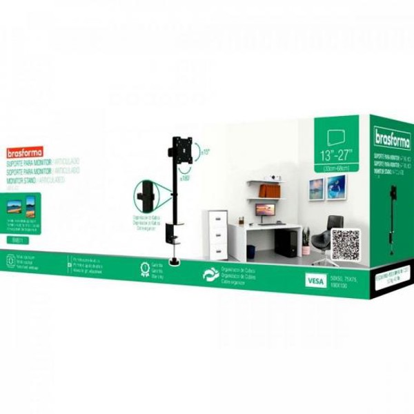 Suporte Articulado Para Monitor LED/LCD 13"-27" Brasforma BM811