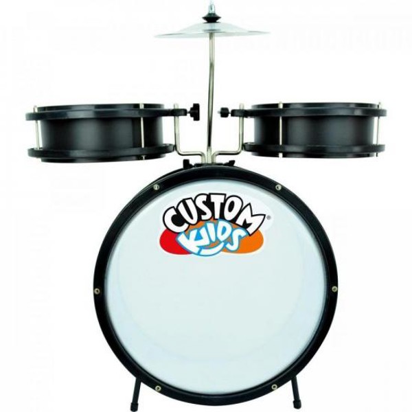 Bateria Infantil CUSTOM KIDS CKDM3BK Preto