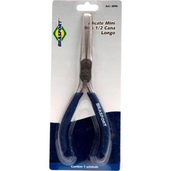 Alicate Mini Bico Meia Cana Longo 6" Brasfort