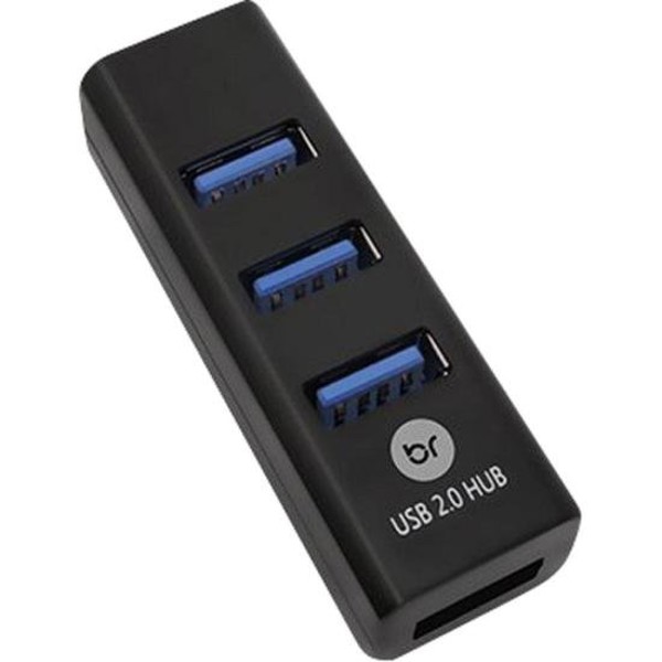 Mini Hub USB Bright 4 Portas Preto