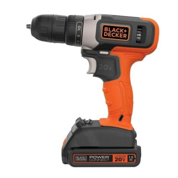 Parafusadeira/Furadeira 3/8" Black Decker BCD702C1-BR 20v Bivolt