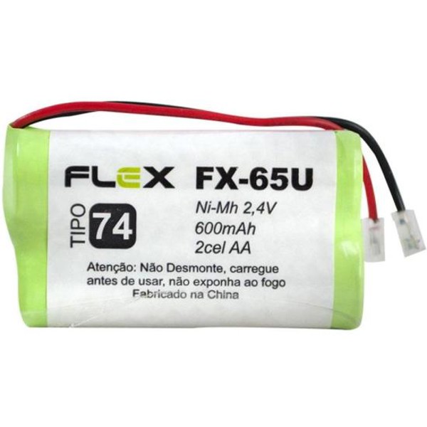 Bateria Universal Telefone Sem Fio 2,4V AA 600mAh FX-65U Flex